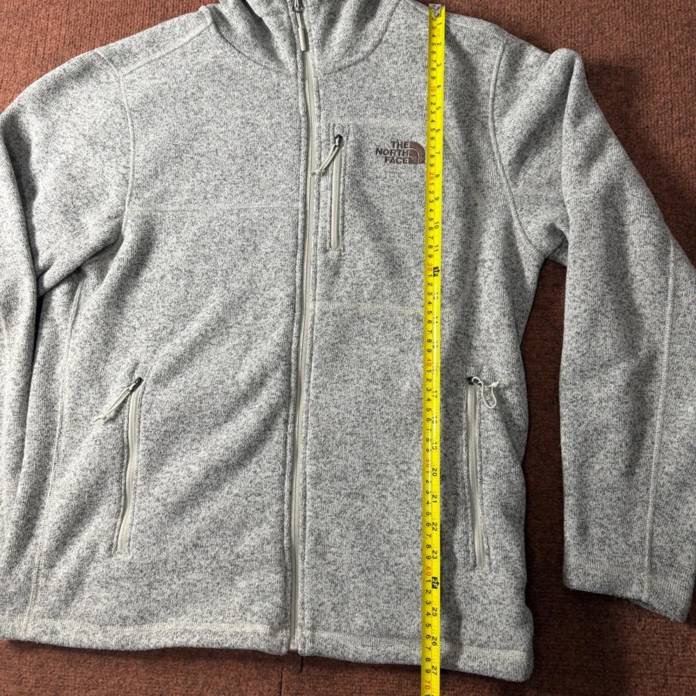 A- The North Face Gordon Lyons Full Zip Hoodie Mens Large‎ Heather Fleece Jacket